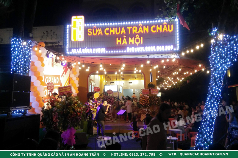 Thi công biển quảng cáo Sữa chua Trân châu Hà Nội tại Nghệ An